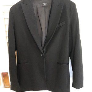 Theory Black Single-Button Tailored Women's Blazer